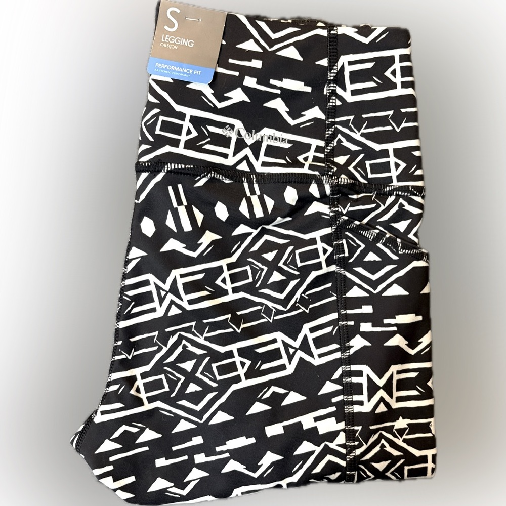 Columbia Omni-Wick Geometric Leggings, Size S